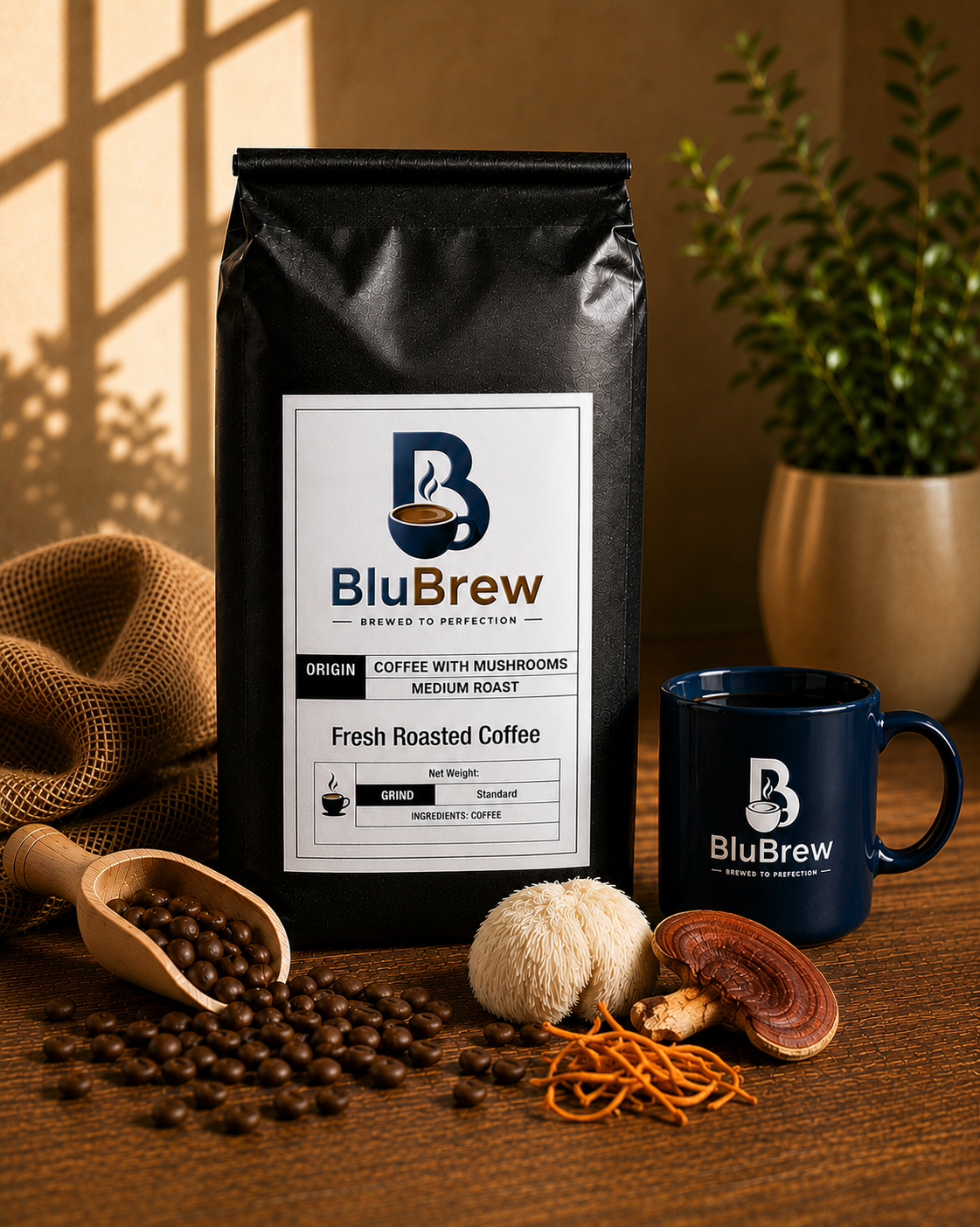 Coffee with Mushrooms Medium Roast