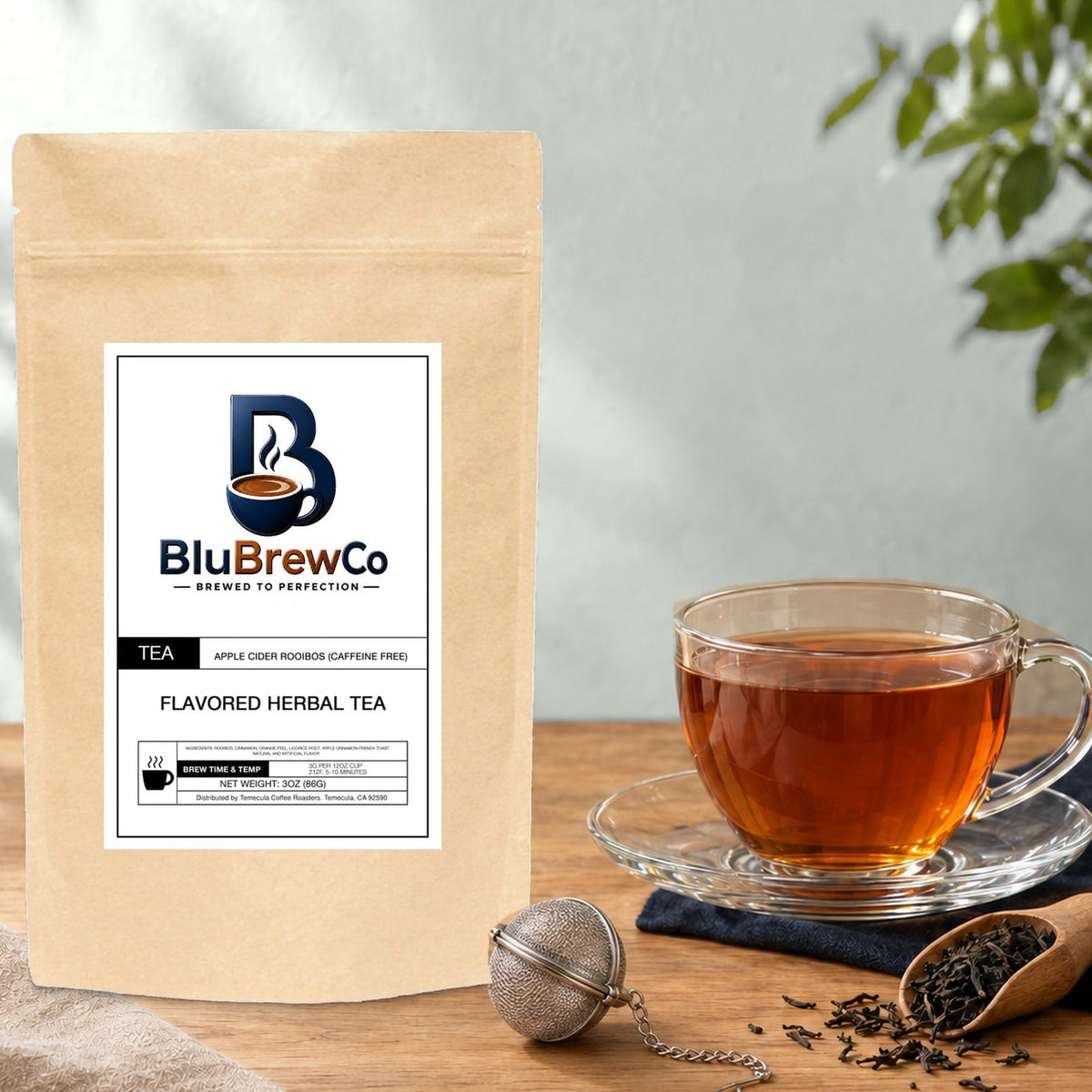 BluBrewCo Apple Cider Rooibos loose leaf tea